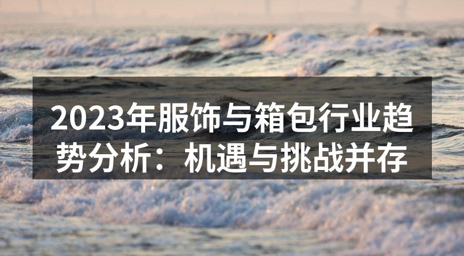2023年服饰与箱包行业趋势分析：机遇与